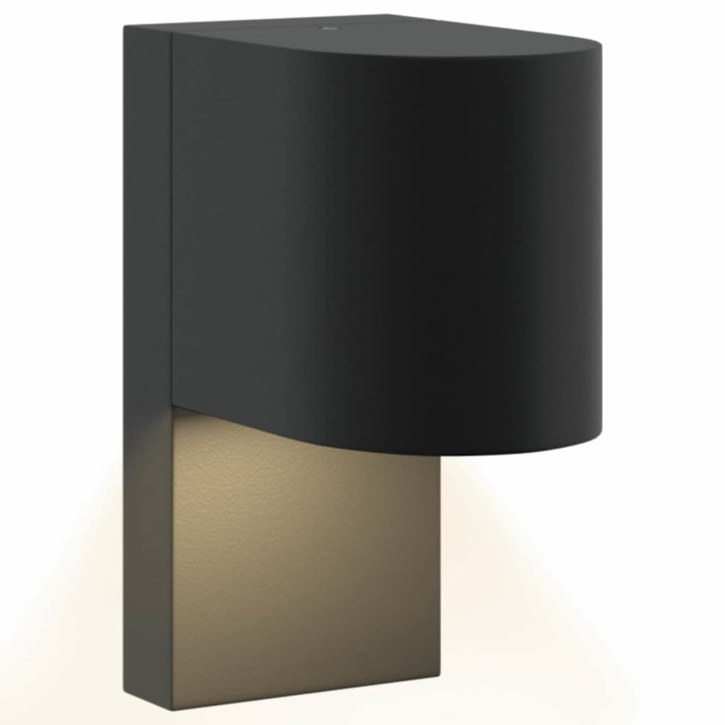 Luzes de Parede Externas 2 pcs Preto 12 x 7 x 15 cm