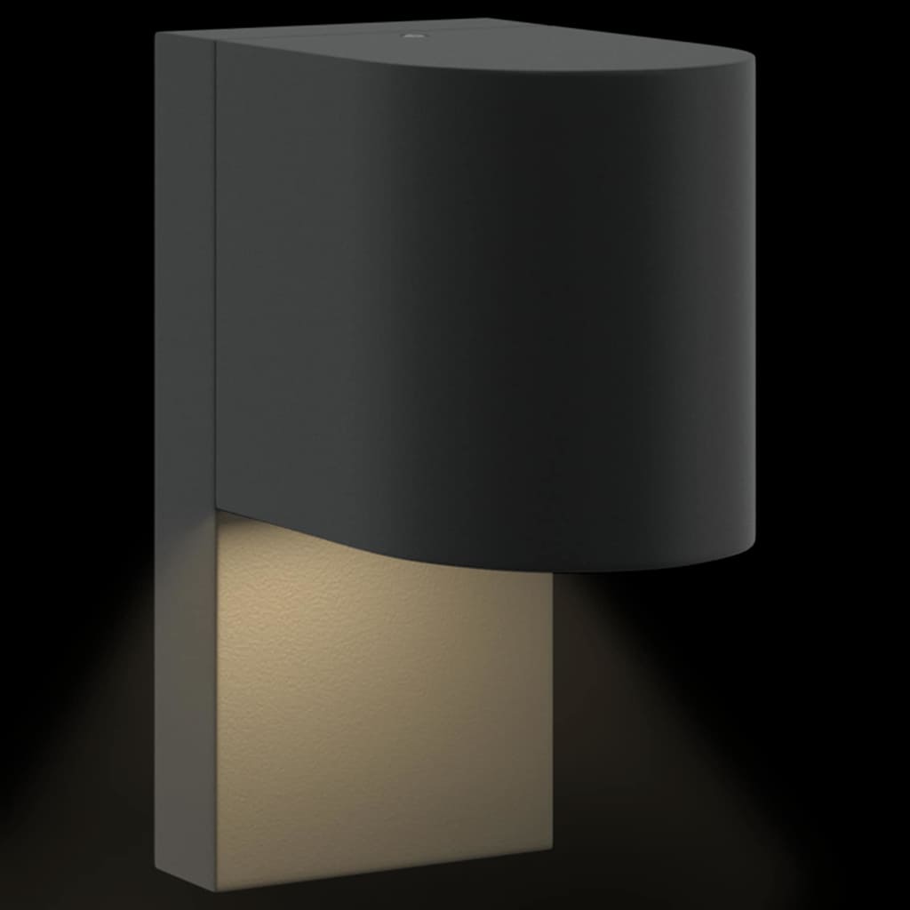 Luzes de Parede Externas 2 pcs Preto 12 x 7 x 15 cm