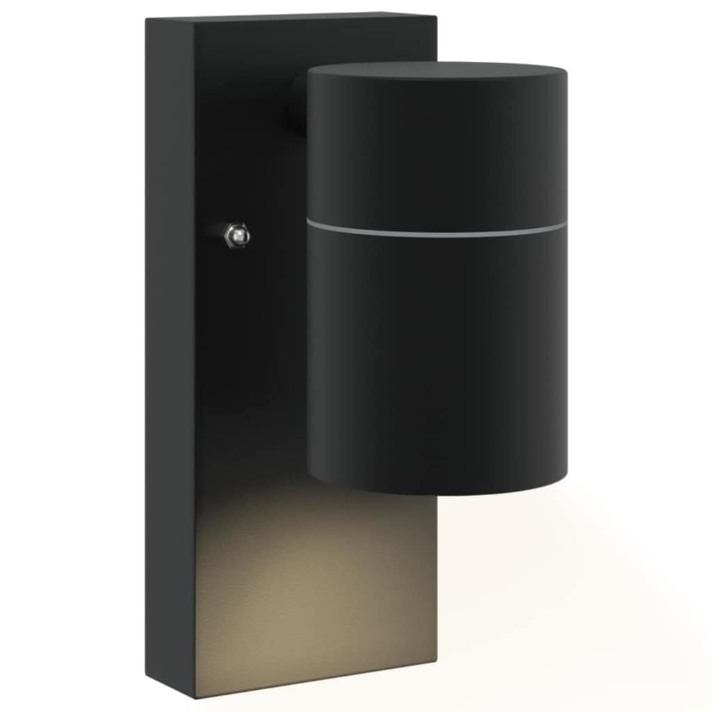 Luzes de Parede Externas 2 pcs Preto 6.5 x 10.5 x 16 cm