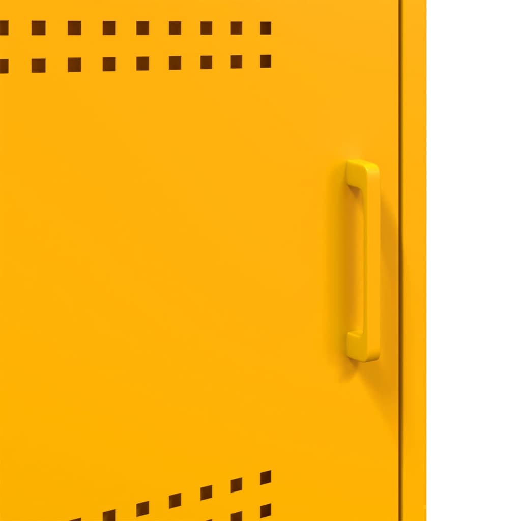 Mesa de cabeceira 36x39x50,5 cm aço amarelo mostarda