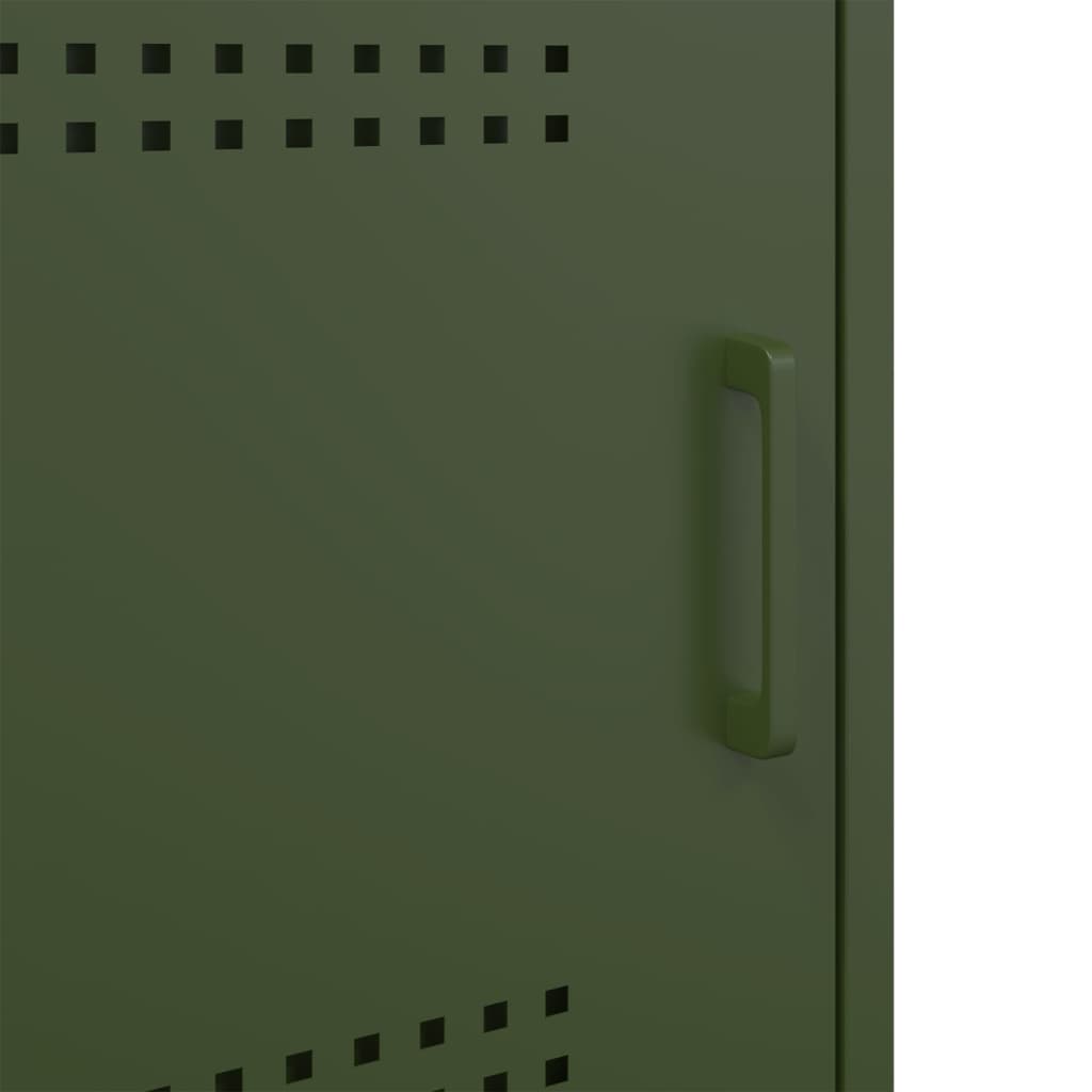 Mesa de cabeceira 36x39x50,5 cm aço verde azeitona