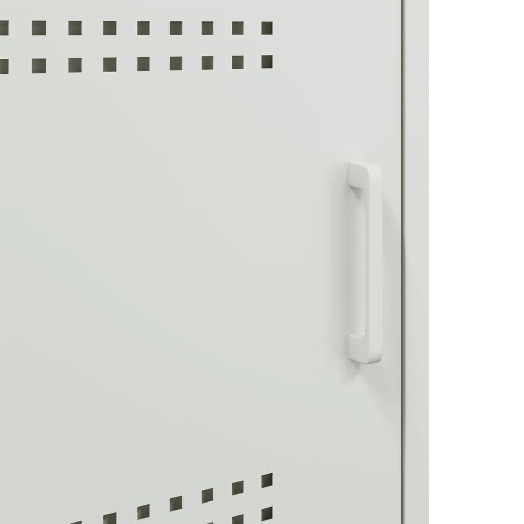Mesas de cabeceira 2 pcs 36x39x50,5 cm aço branco