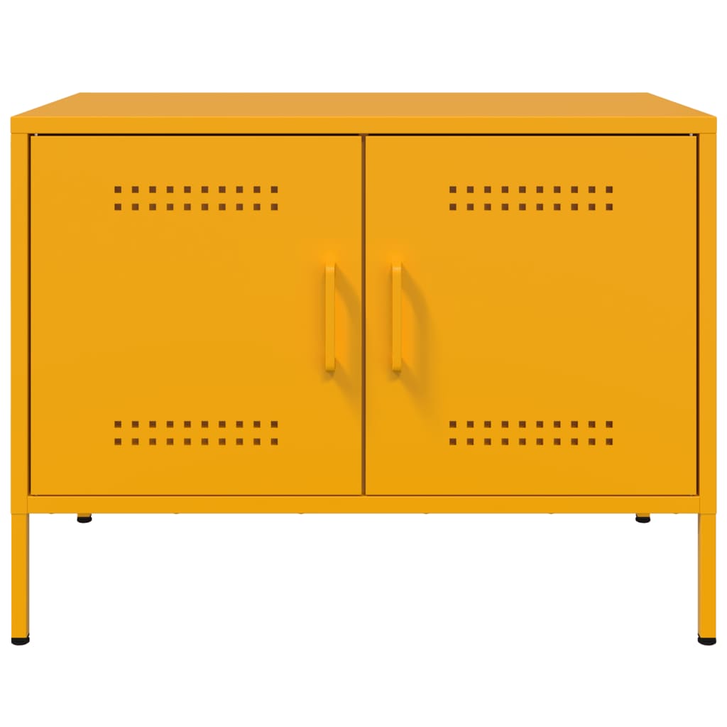Móvel de TV 68x39x50,5 cm aço amarelo mostarda