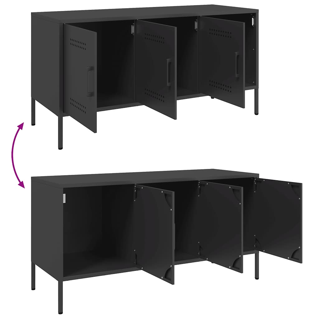 Móvel de TV 100,5x39x50,5 cm aço preto