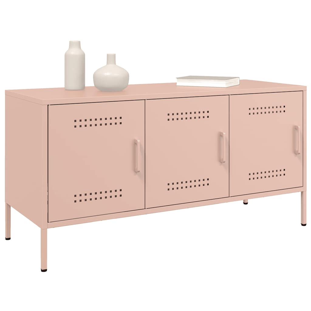 Móvel de TV 100,5x39x50,5 cm aço rosa