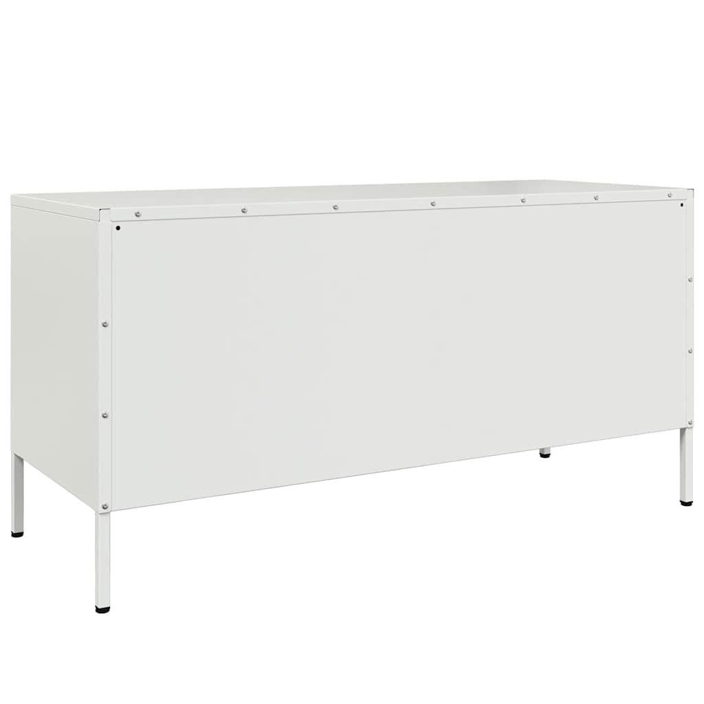 Móvel de TV 100,5x39x50,5 cm aço branco
