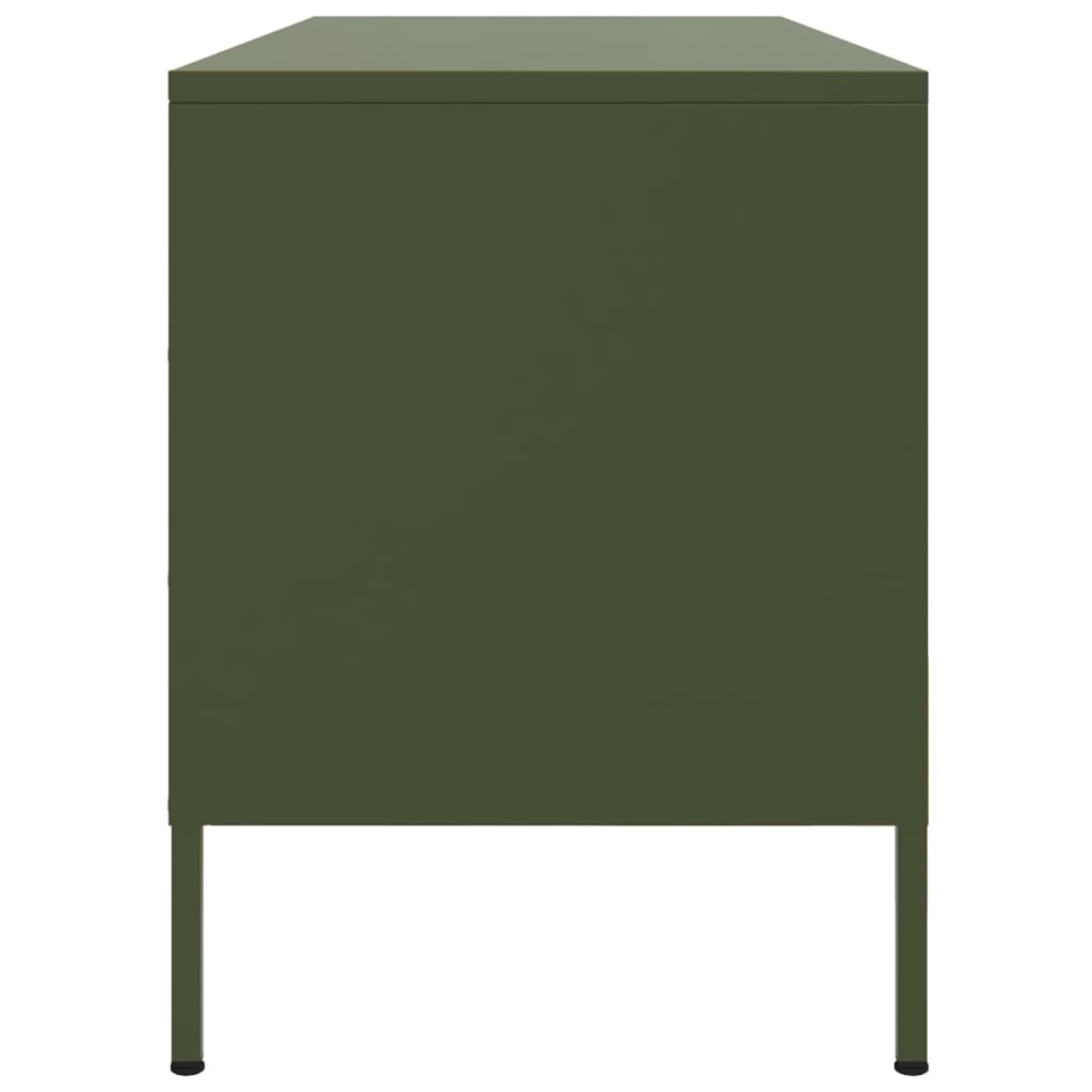 Móvel de TV 100,5x39x50,5 aço verde-azeitona