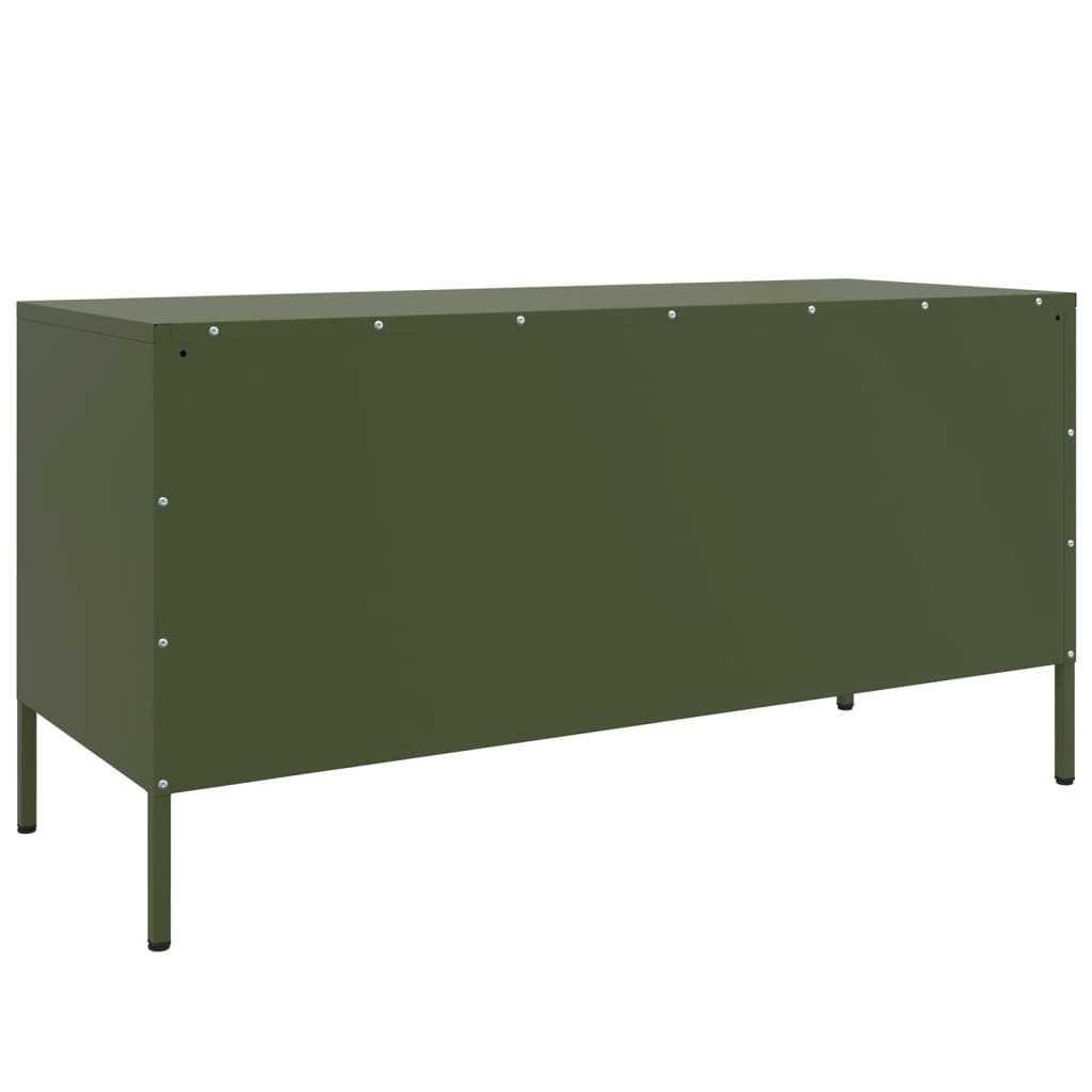 Móvel de TV 100,5x39x50,5 aço verde-azeitona
