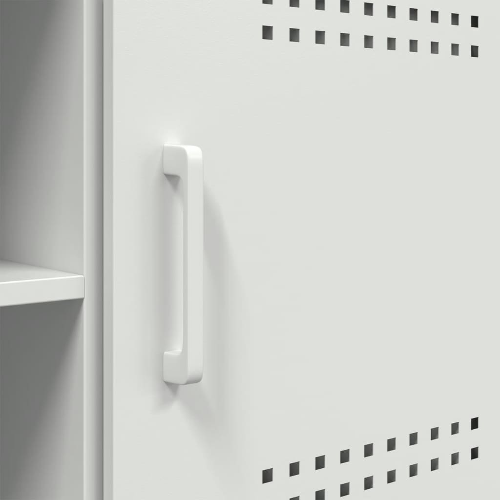 Móvel de TV 100,5x39x50,5 cm aço branco