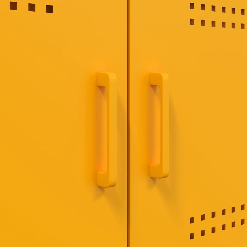 Móvel de TV 68x39x50,5 cm aço amarelo mostarda