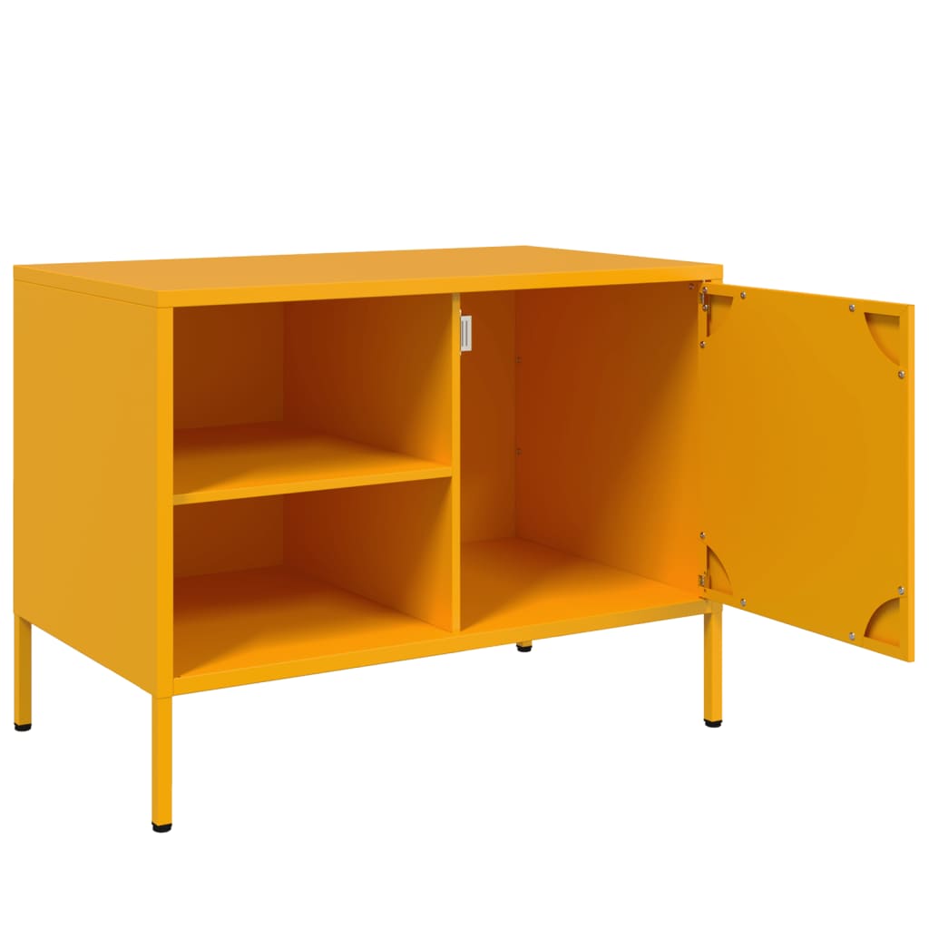 Móvel de TV 68x39x50,5 cm aço amarelo mostarda
