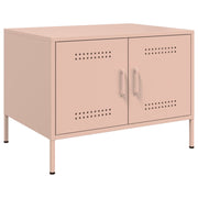 Mesa de centro 68x50x50,5 cm aço rosa