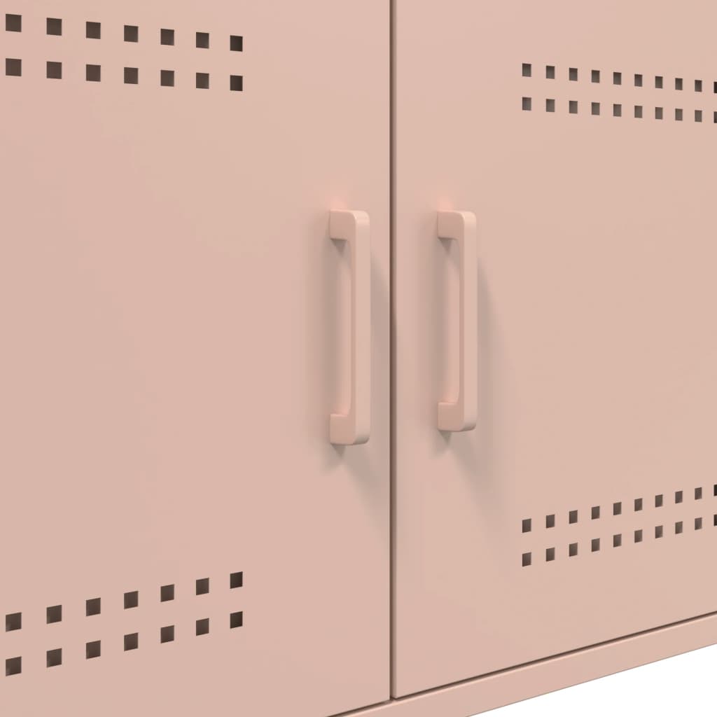 Mesa de centro 68x50x50,5 cm aço rosa