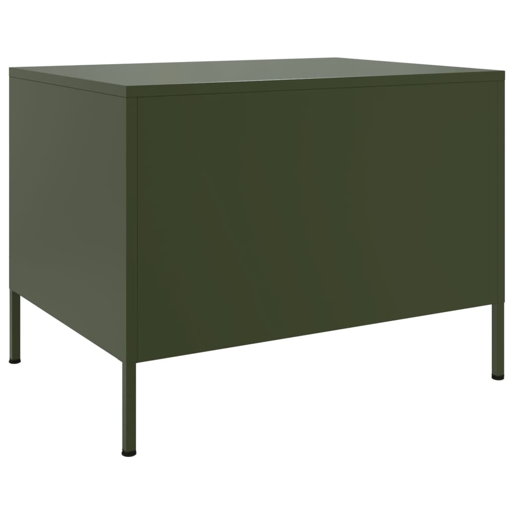 Mesa de centro 68x50x50,5 cm aço verde azeitona