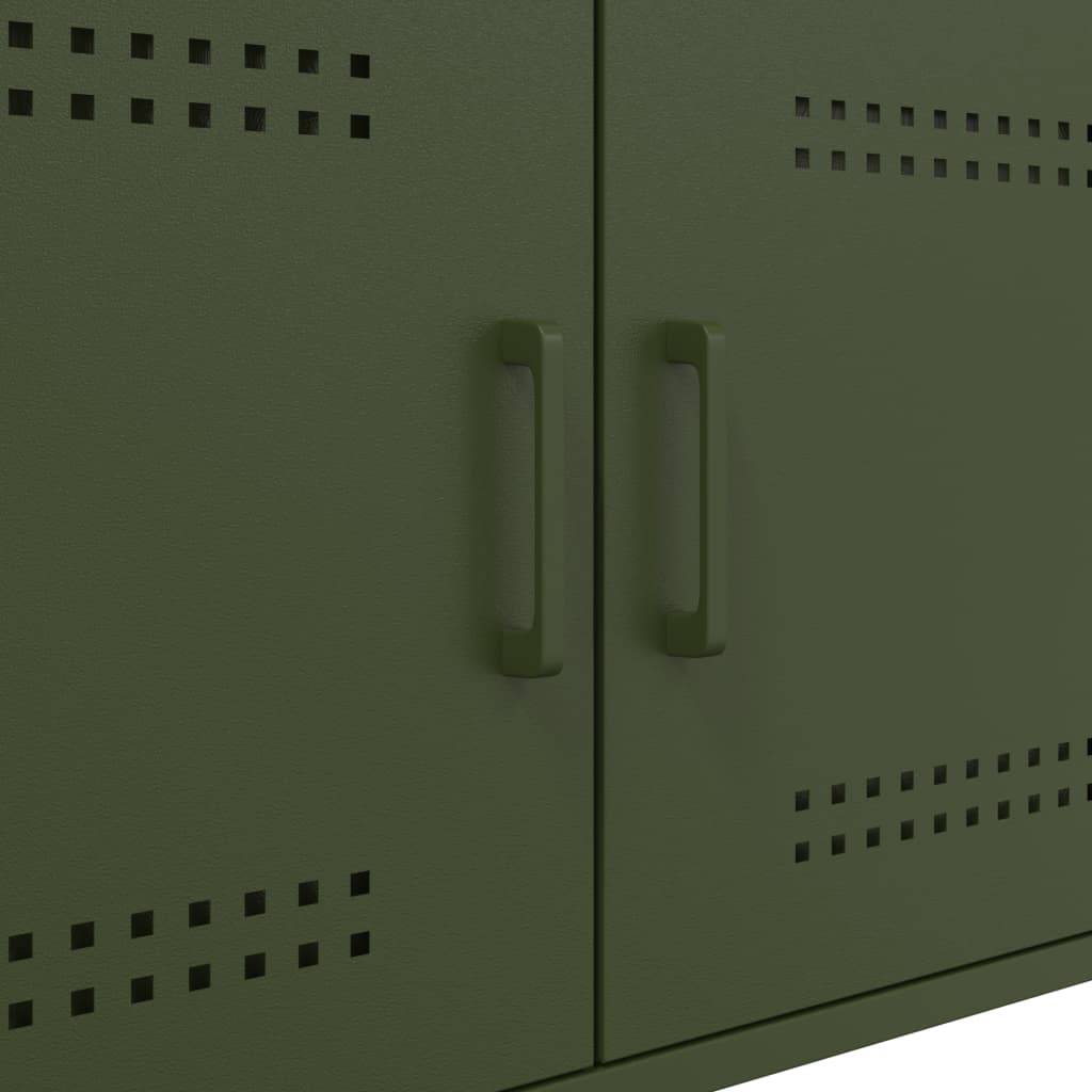 Mesa de centro 68x50x50,5 cm aço verde azeitona