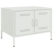 Mesa de centro 68x50x50,5 cm aço branco