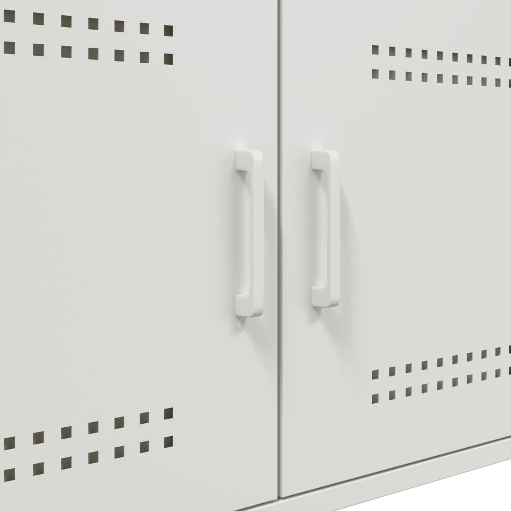 Mesa de centro 68x50x50,5 cm aço branco