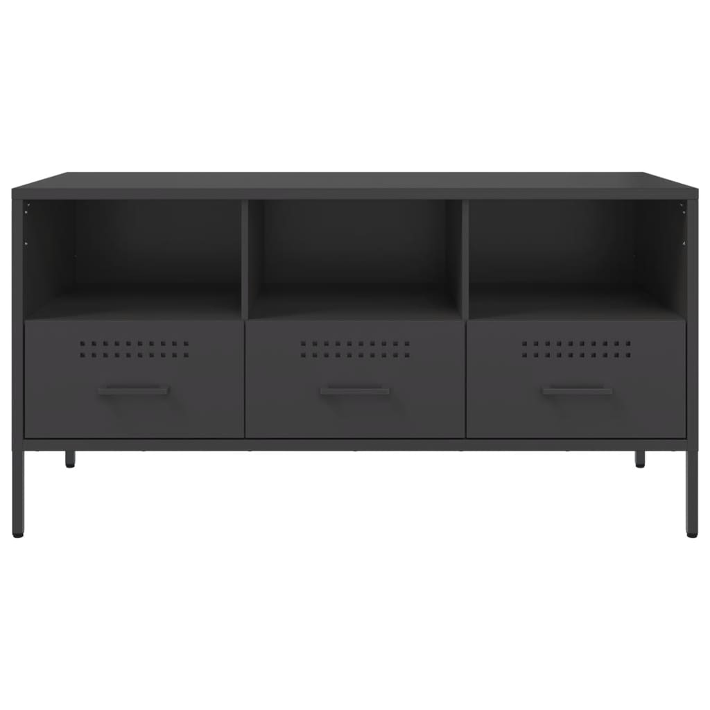 Móvel de TV 100,5x39x50,5 cm aço preto