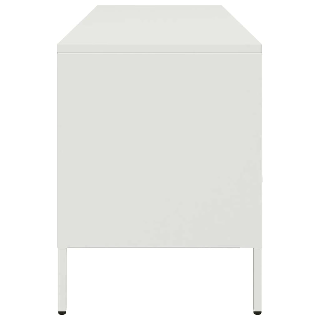 Móvel de TV 100,5x39x50,5 cm aço branco