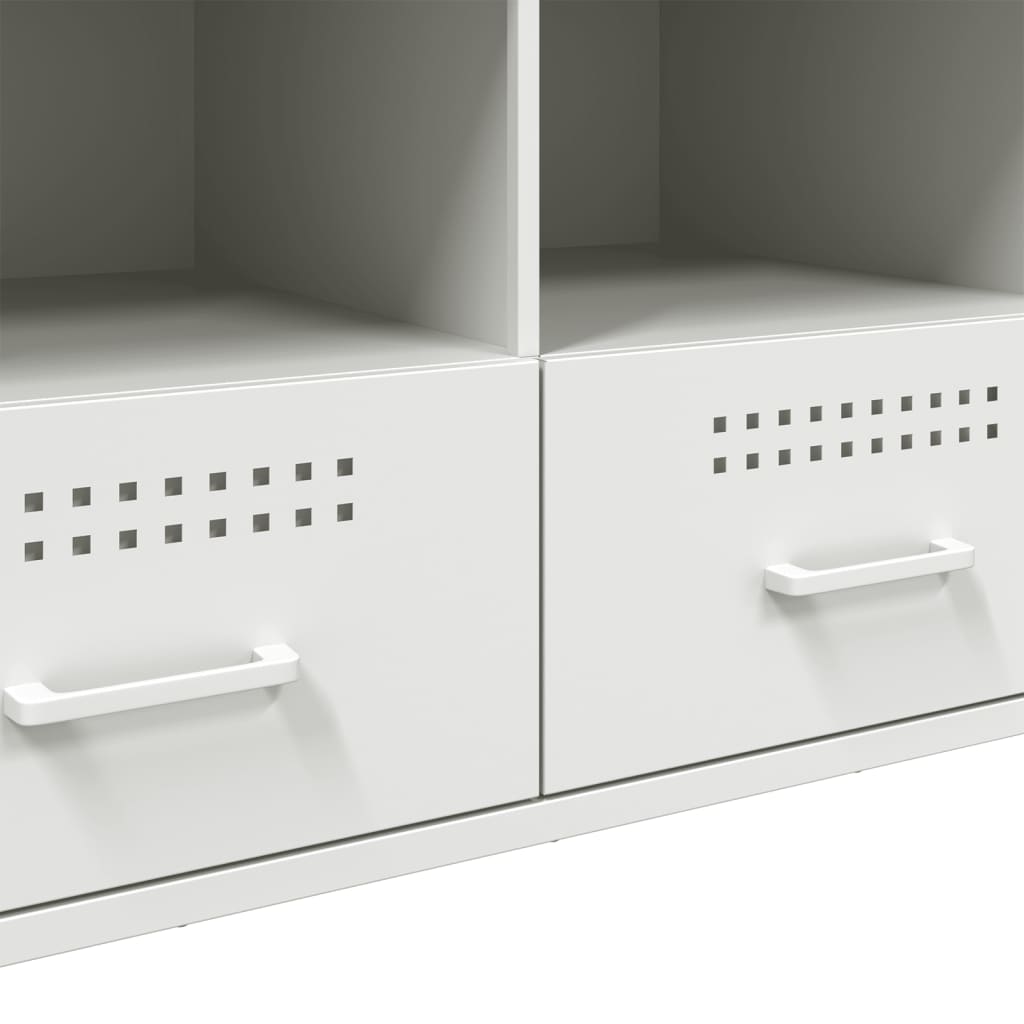 Móvel de TV 100,5x39x50,5 cm aço branco