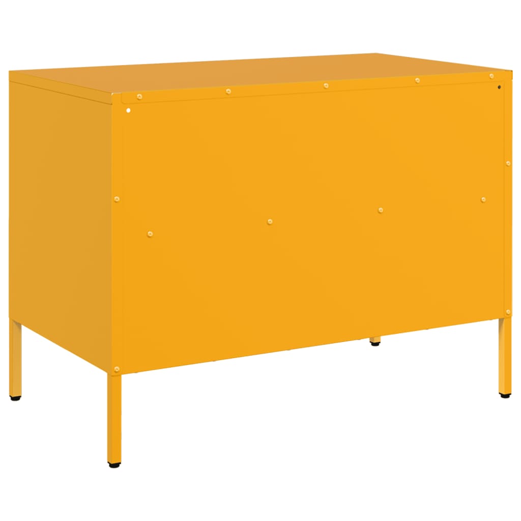 Móvel de TV 68x39x50,5 cm aço amarelo mostarda