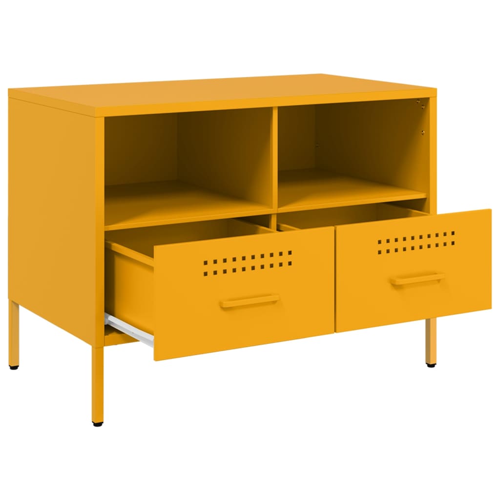 Móvel de TV 68x39x50,5 cm aço amarelo mostarda