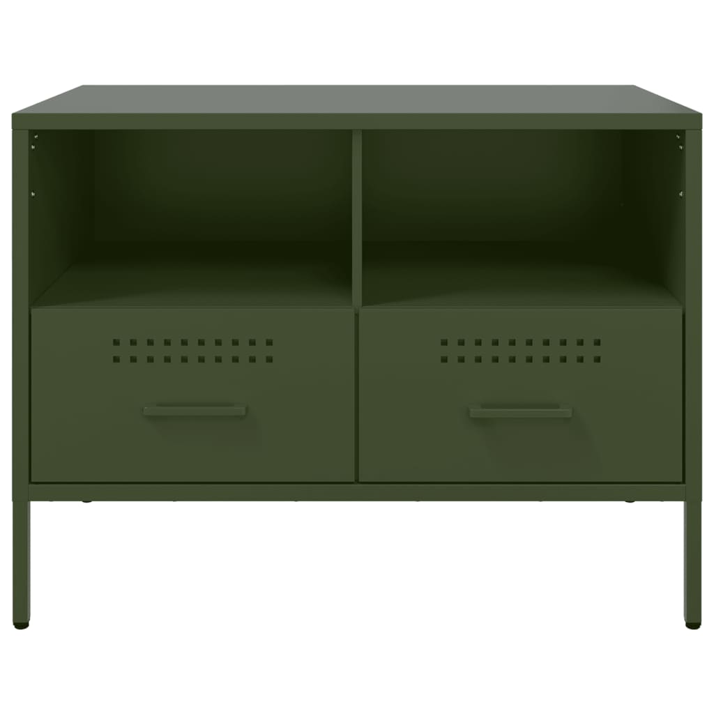Móvel de TV 68x39x50,5 cm aço verde-azeitona