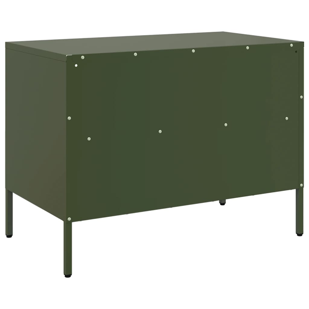 Móvel de TV 68x39x50,5 cm aço verde-azeitona