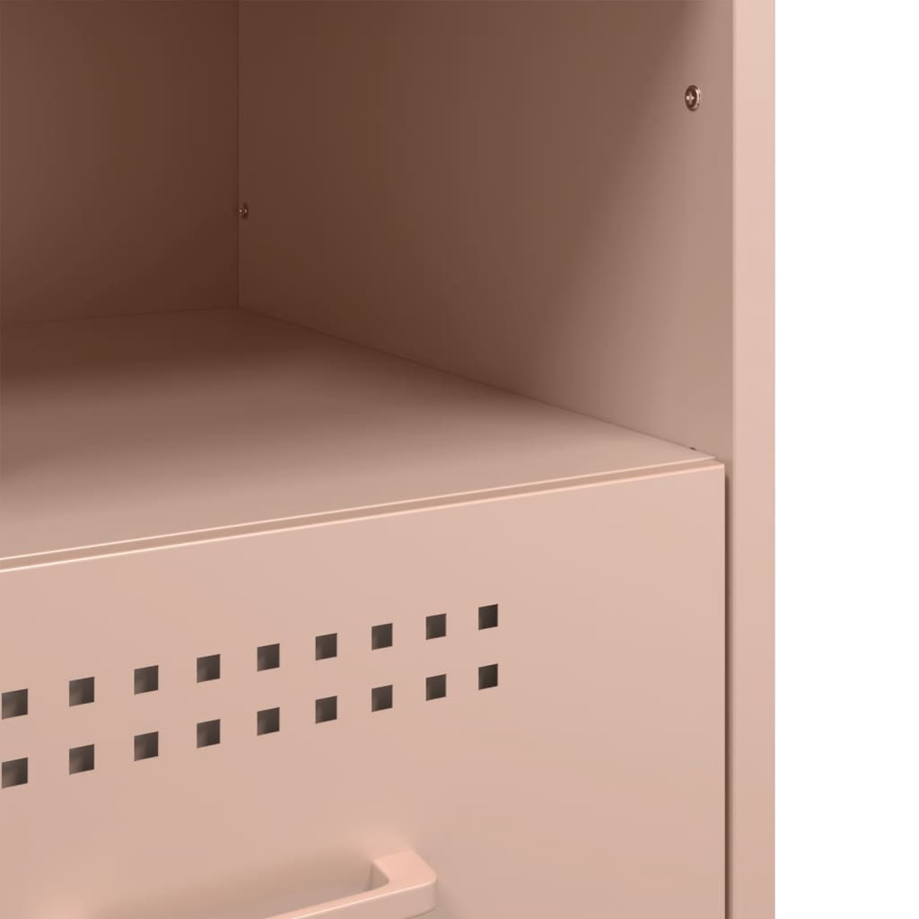 Mesa de cabeceira 36x39x50,5 cm aço rosa