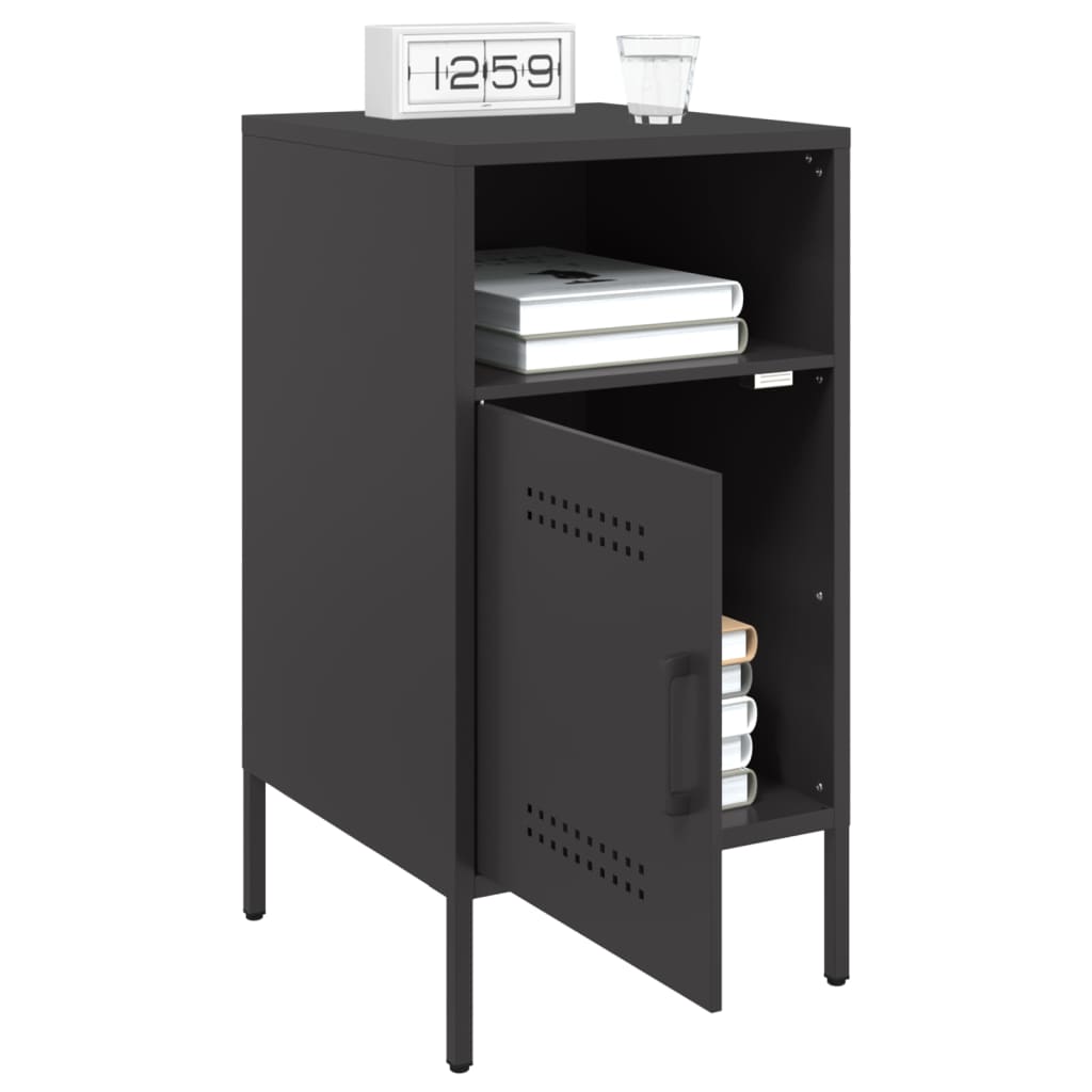 Mesa de cabeceira 36x39x68 cm aço preto