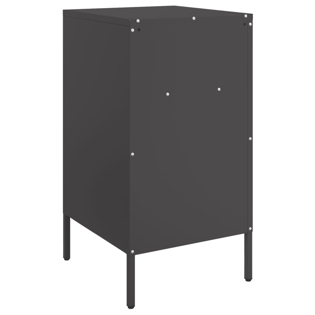 Mesa de cabeceira 36x39x68 cm aço preto