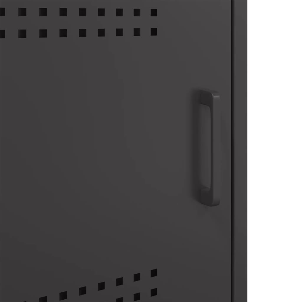 Mesas de cabeceira 2 pcs 36x39x68 cm aço preto