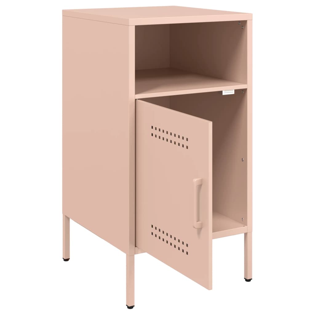 Mesa de cabeceira 36x39x68 cm aço rosa