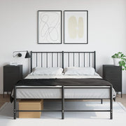 Mesas de cabeceira 2 pcs 36x39x68 cm aço preto