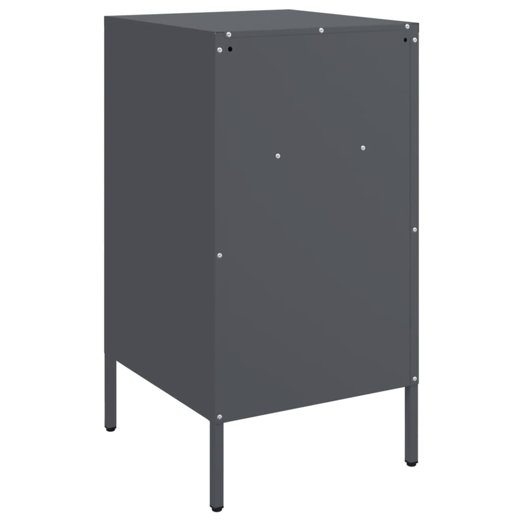 Mesas de cabeceira 2 pcs 36x39x68 cm aço antracite
