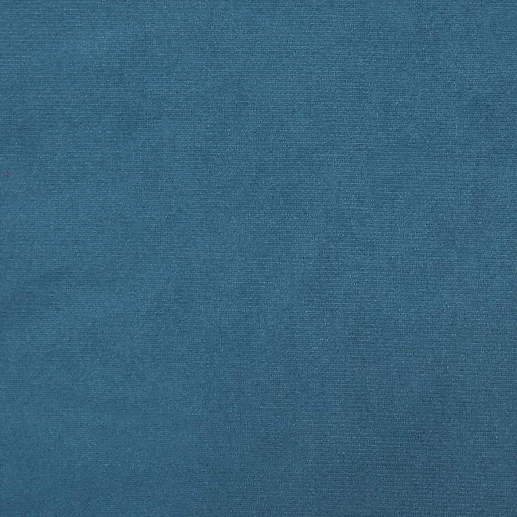 Sofá-cama 2 lugares c/ apoio de pés veludo azul