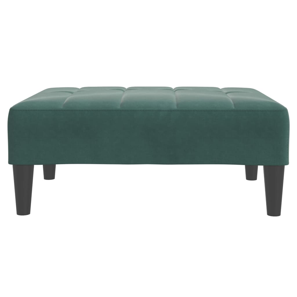 Sofá-cama 2 lugares c/ apoio de pés veludo verde-escuro