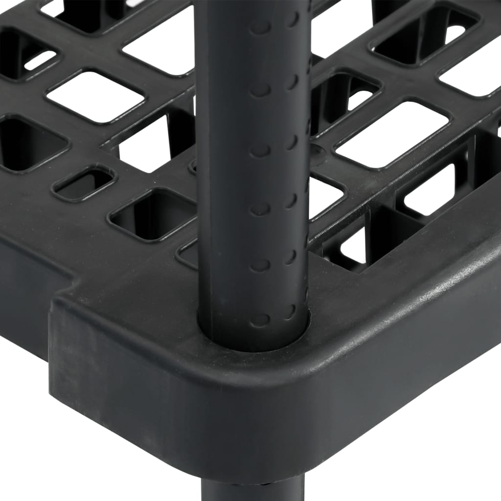 Estante arrumação c/ 5 prateleiras 93,5x45,5x194,5 cm PP preto