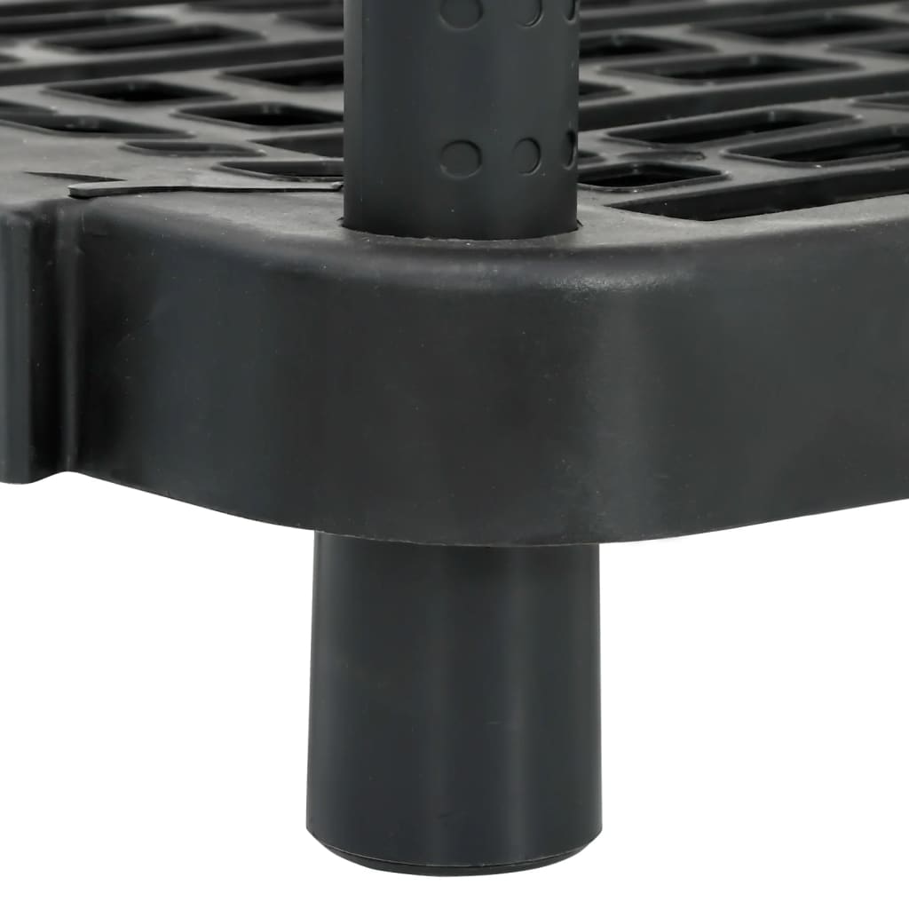 Estante arrumação c/ 5 prateleiras 93,5x45,5x194,5 cm PP preto