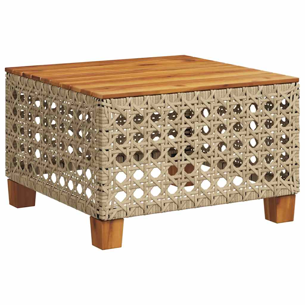 9 pcs conjunto de sofás p/ jardim com almofadões vime PE bege