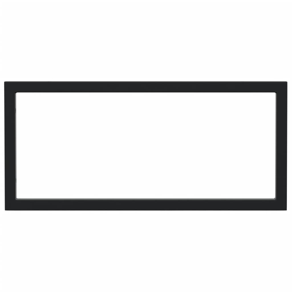 Suportes de prateleira p/ lavatório 2 pcs aço retangular preto