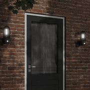 Candeeiro de parede p/ exterior com sensor aço inoxidável preto