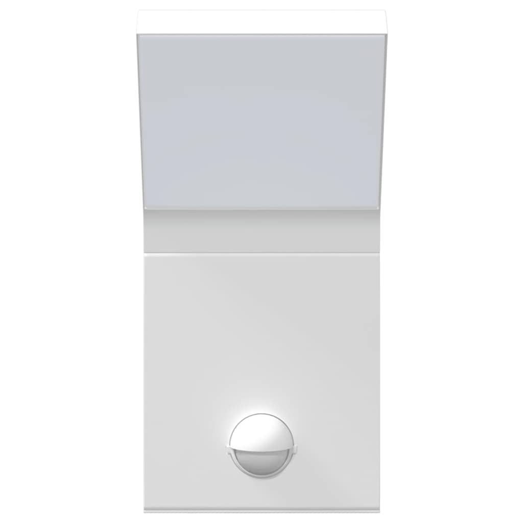 Candeeiro parede LED exterior c/ sensor alumínio fundido branco