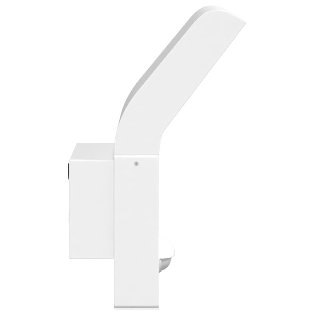 Candeeiro parede LED exterior c/ sensor alumínio fundido branco