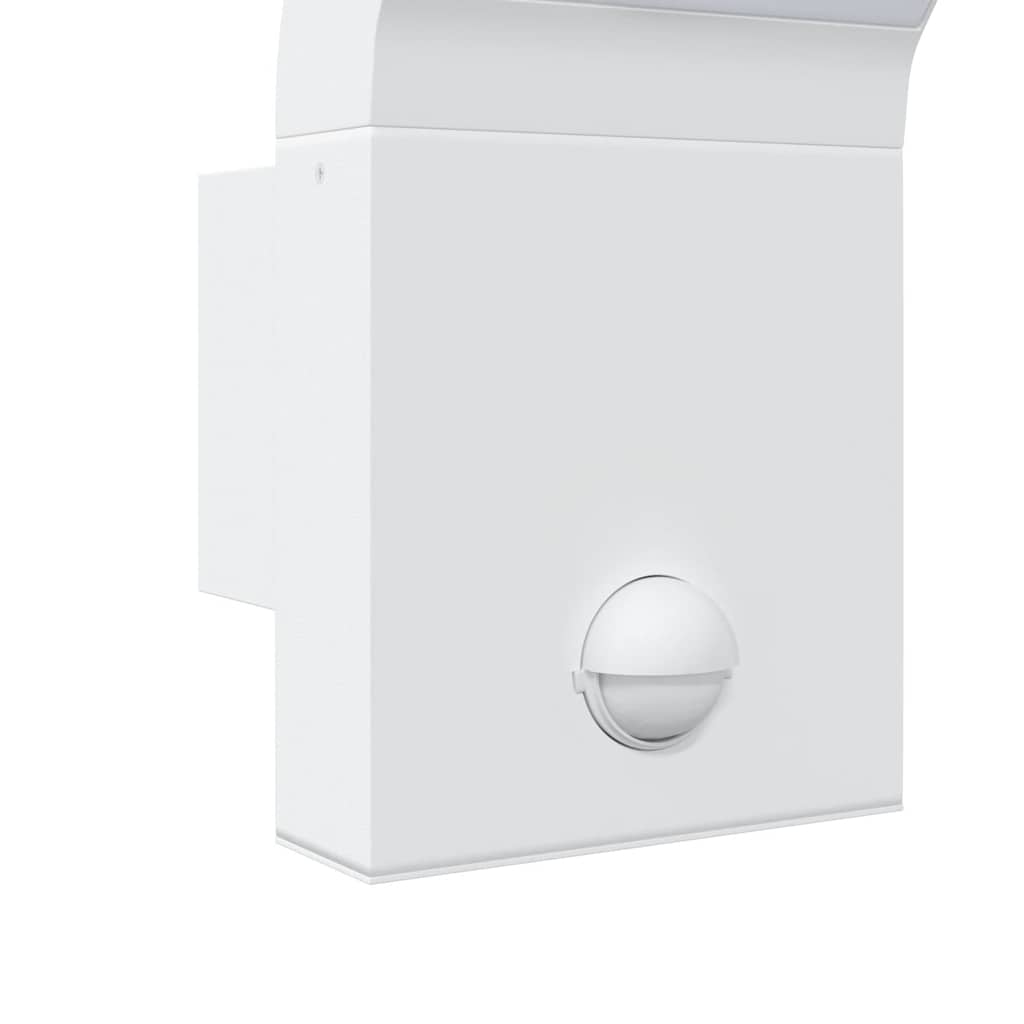 Candeeiro parede LED exterior c/ sensor alumínio fundido branco