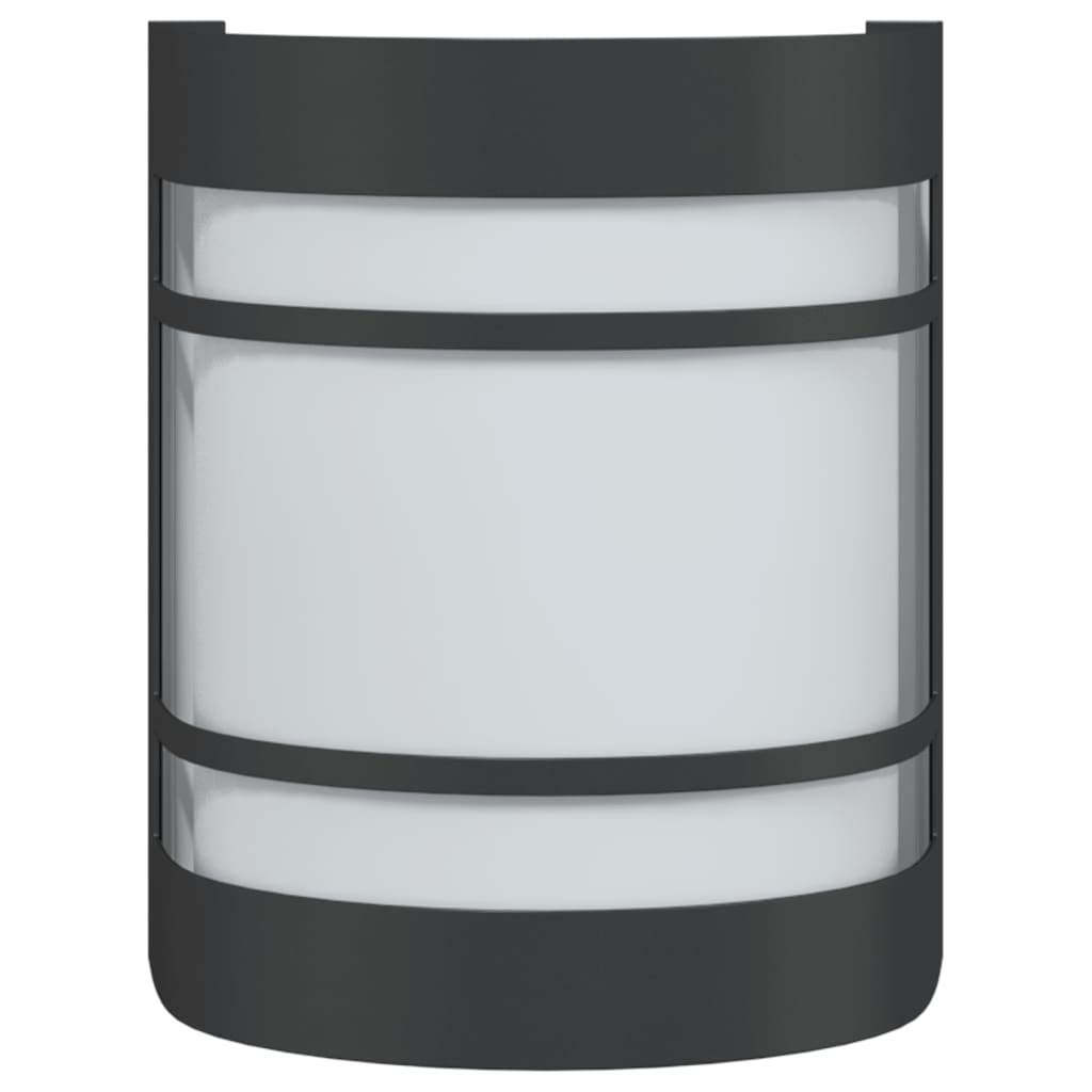 Candeeiro de parede para exterior aço inoxidável preto
