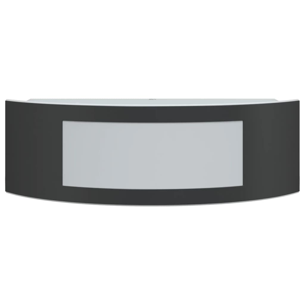 Candeeiros de parede p/ exterior 2 pcs aço inoxidável preto