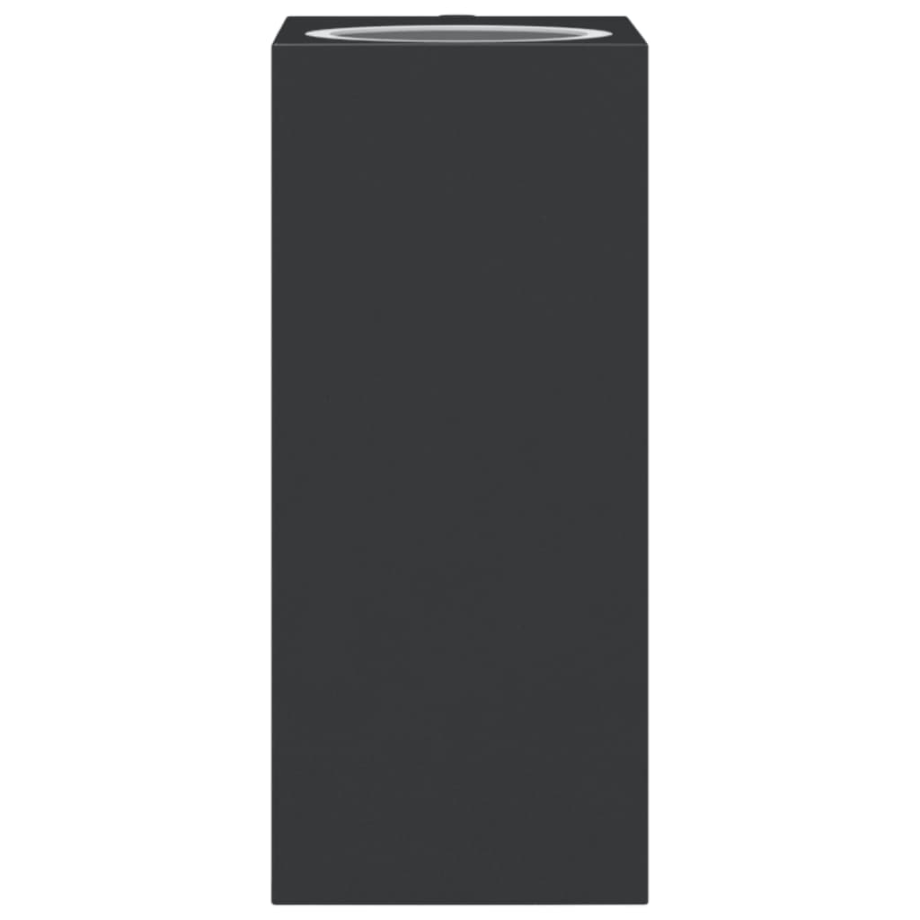 Candeeiros de parede para exterior 2 pcs alumínio fundido preto