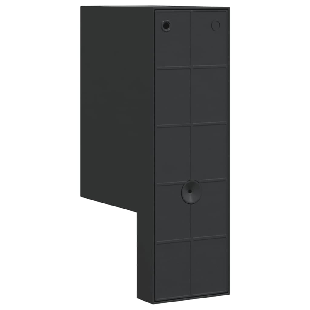 Candeeiro parede p/ exterior c/ sensor alumínio fundido preto