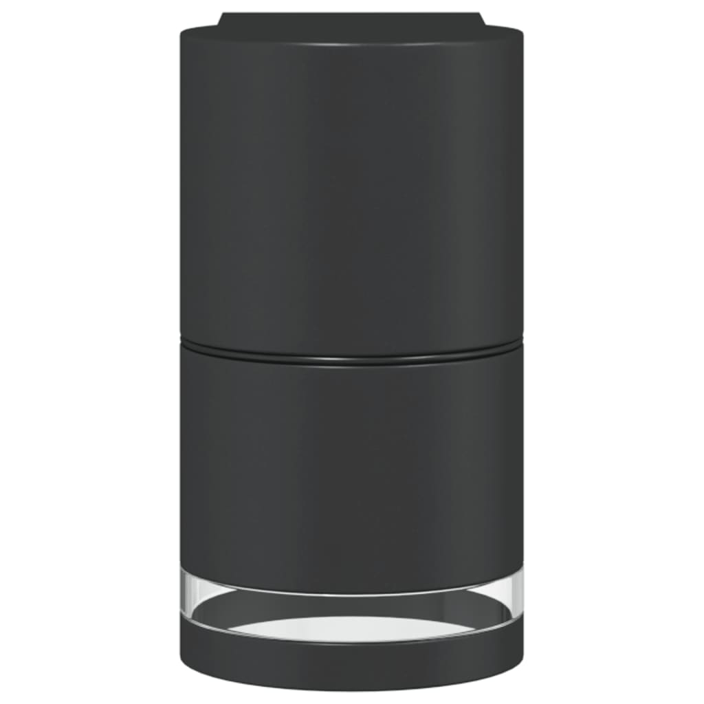 Candeeiros de parede para exterior 2 pcs alumínio fundido preto